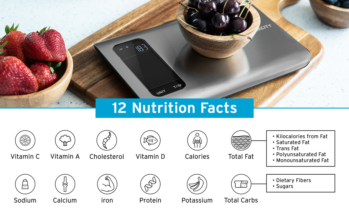 Etekcity ESN00 Smart Nutrition Scale - - RIBI Malta