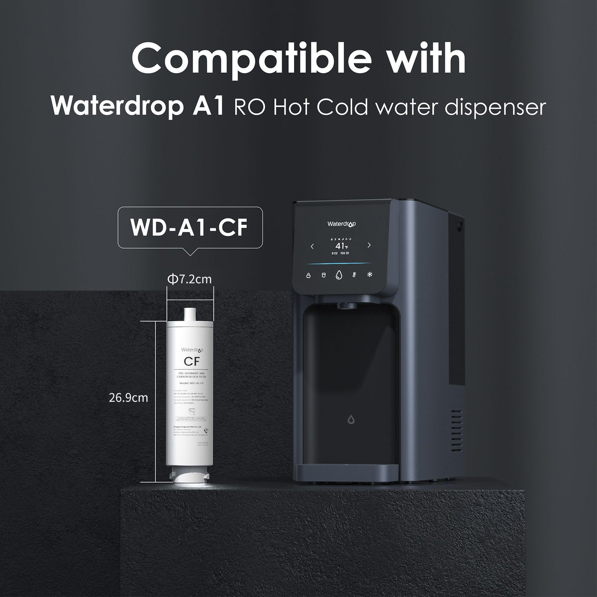 WD-A1-CF filter for WaterDrop A1 Countertop Reverse Osmosis System