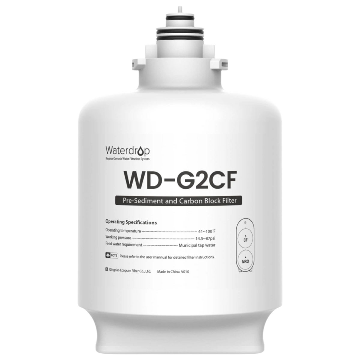 WD-G2CF filter for WaterDrop G2P600 Tankless Reverse Osmosis System