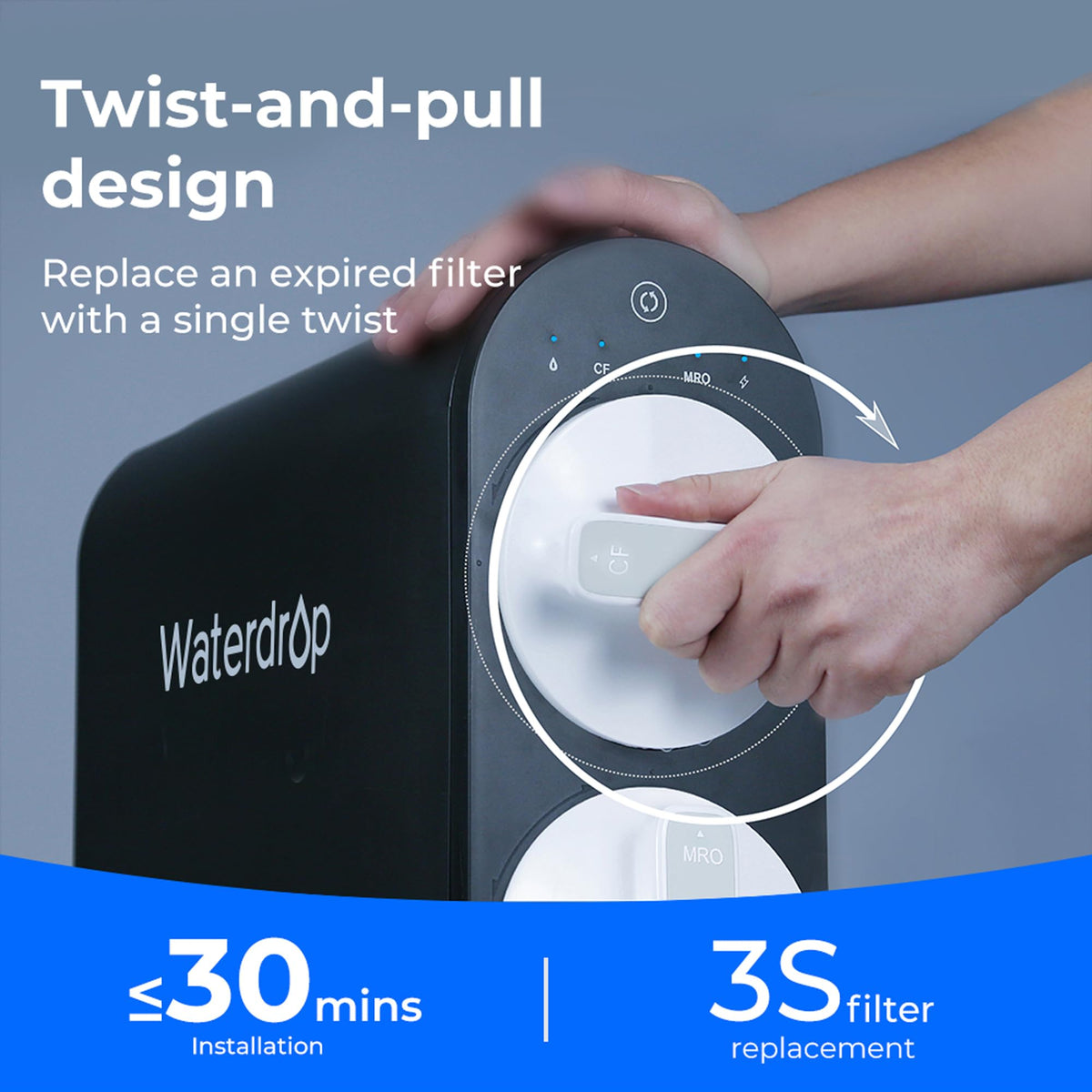 WD-G2CF filter for WaterDrop G2P600 Tankless Reverse Osmosis System