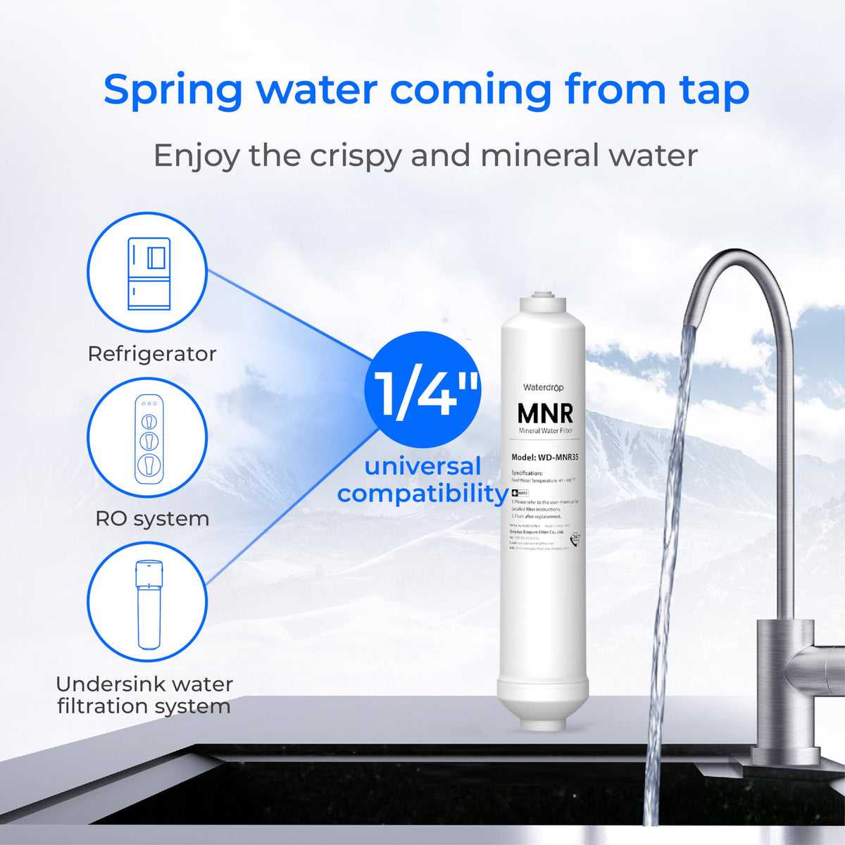 WD-MNR35 Remineralization Filter for all Waterdrop Under-sink Reverse Osmosis