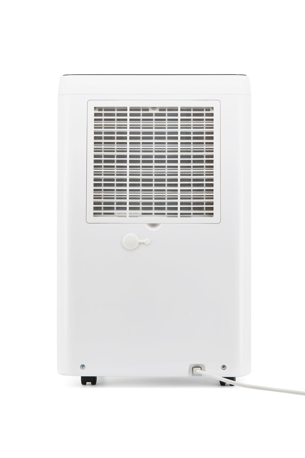White portable air conditioner on a white background