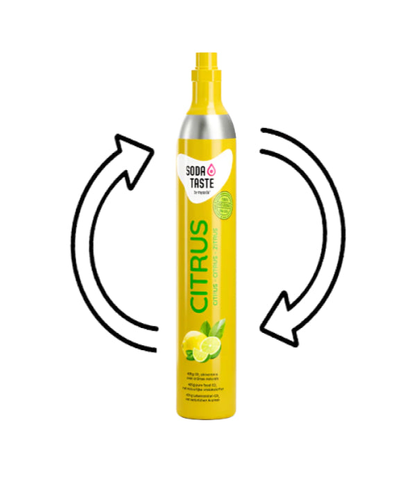 MySoda SodaTaste Citrus 60Ltr C02 Cylinder - EXCHANGE - Soda Maker- RIBI Malta