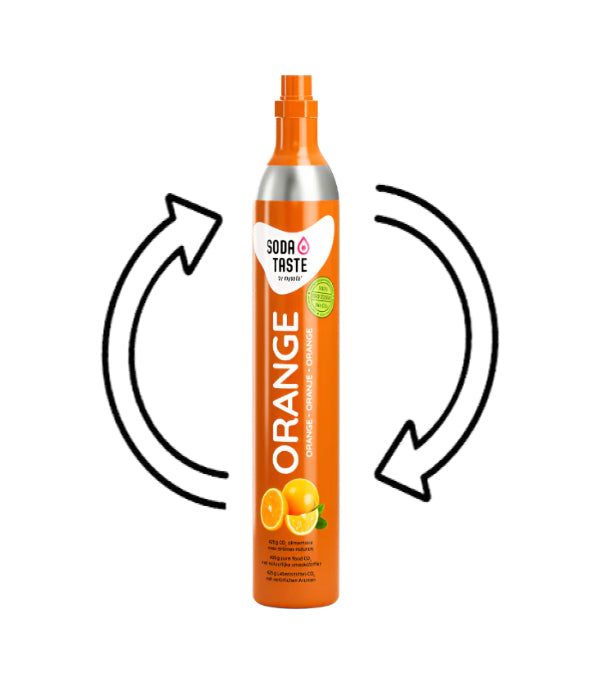 MySoda SodaTaste Orange 60Ltr C02 Cylinder - EXCHANGE - Soda Maker- RIBI Malta