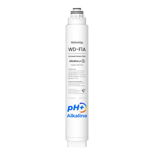 Waterdrop WD-F1A alkaline activated carbon replacement filter cartridge for the X8-WAN reverse osmosis system.