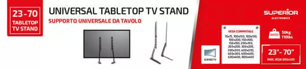 Superior Universal Table TV stand STV018 - Table Mount- RIBI Malta