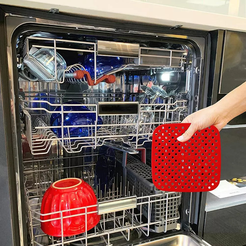 Square Air Fryer liners compatible with Cosori 5.5ltr and 6.4Ltrs Air Fryers. - - RIBI Malta