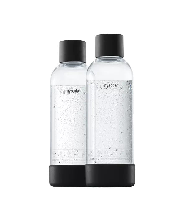 MySoda Water Bottle 1LTR (2 pack) - Multiple Colours - Soda Maker- RIBI Malta
