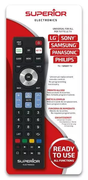 TV remote for LG, Samsung, Sony, Philips and Panasonic - Remote Control- RIBI Malta