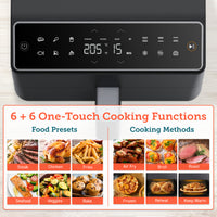 Cosori 6.4Ltr Dual Blaze Smart Air Fryer Dark Grey CAF-P681S - Air Fryers- RIBI Malta 