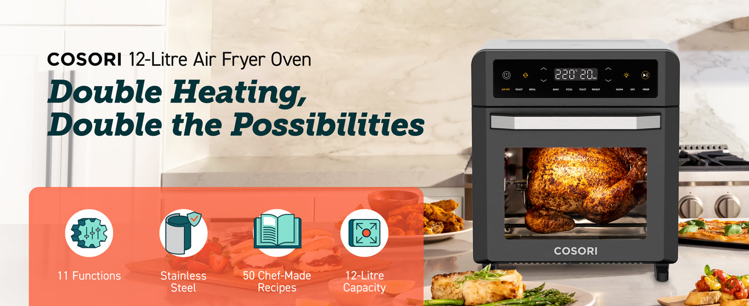 Cosori 12Ltr Multi-Function Air Fryer - Dehydrator - Mini Oven