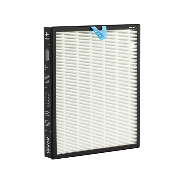 Levoit Vital 200S Pro replacement filter with white pleats, black frame and blue pull tab
