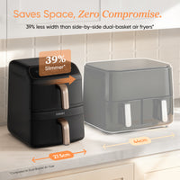 Cosori Turbo Tower Compact DC 8.6Ltr Air Fryer Silver CAF-DC861-CEUR - Air Fryers- RIBI Malta 