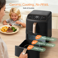 Cosori Turbo Tower Compact DC 8.6Ltr Air Fryer Silver CAF-DC861-CEUR - Air Fryers- RIBI Malta 