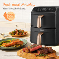 Cosori Turbo Tower Compact DC 8.6Ltr Air Fryer Silver CAF-DC861-CEUR - Air Fryers- RIBI Malta 
