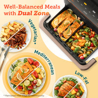 Cosori Dualblaze TwinFry 10 Litre (5Ltr + 5 Ltr) Air Fryer [Ceramic Version] - Air Fryers- RIBI Malta 