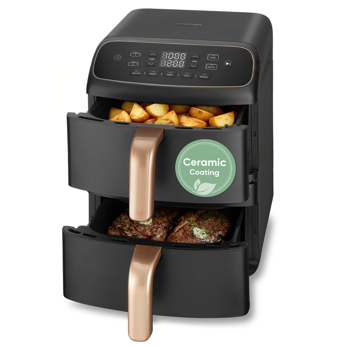 Cosori Turbo Tower Compact DC 8.6Ltr Air Fryer Silver CAF-DC861-CEUR - Air Fryers- RIBI Malta 