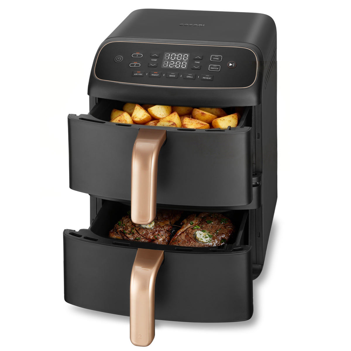 Cosori Turbo Tower Compact DC 8.6Ltr Air Fryer Silver CAF-DC861-CEUR - Air Fryers- RIBI Malta 