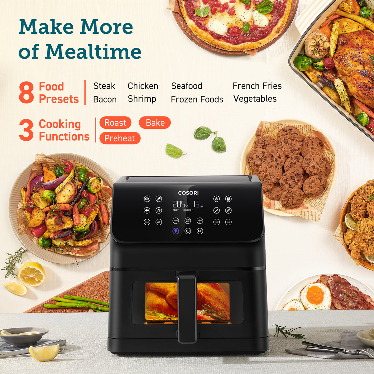 Cosori 6.2Ltr Premium II Air Fryer CAF-P653 Black + Black Friday Free Gift