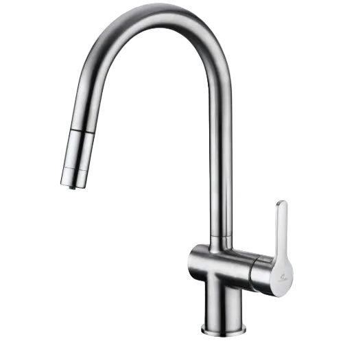 Bridgepoint BP02 Pull Out Kitchen Mixer with RO Brushed - Reverse Osmosis Accessories- RIBI Malta 