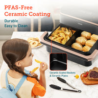 Cosori Dualblaze TwinFry 10 Litre (5Ltr + 5 Ltr) Air Fryer [Ceramic Version] - Air Fryers- RIBI Malta 