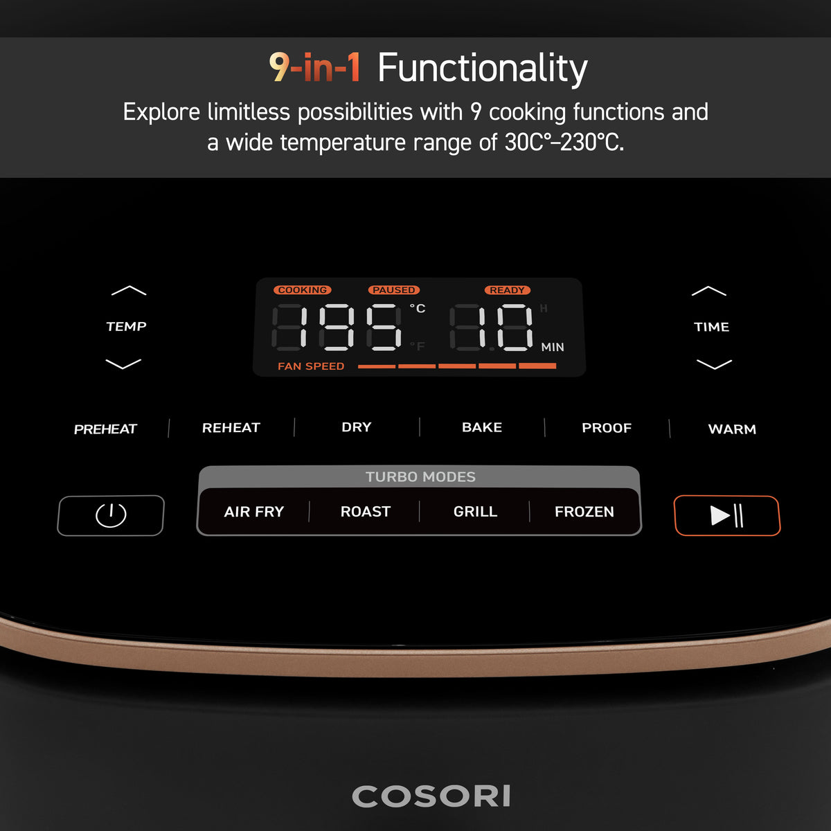 Cosori TurboBlaze Chef Edition 6.0-Litre Air Fryer - Air Fryers- RIBI Malta 