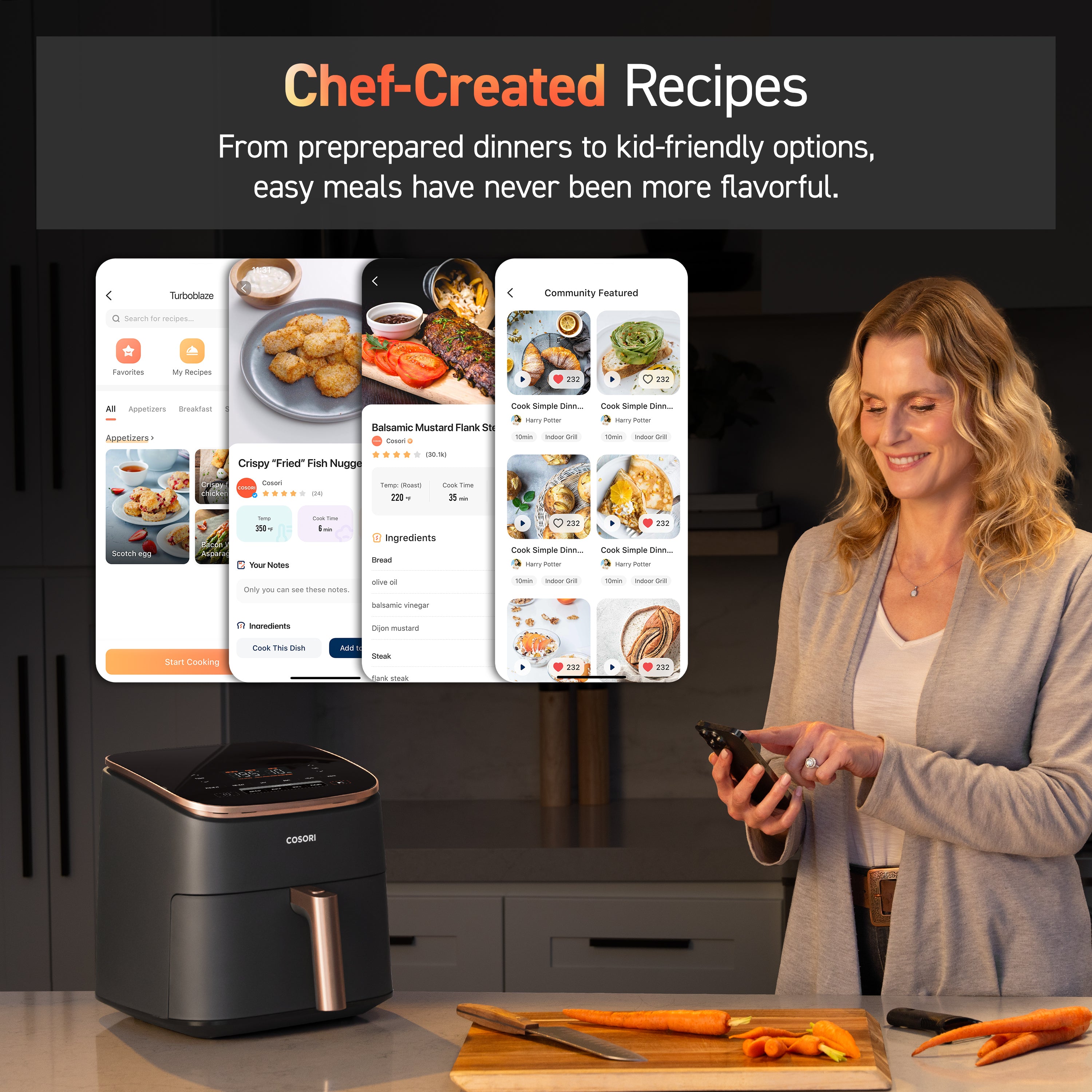 Cosori TurboBlaze Air Fryer Chef Edition 6.0-Litre Air Fryer CAF