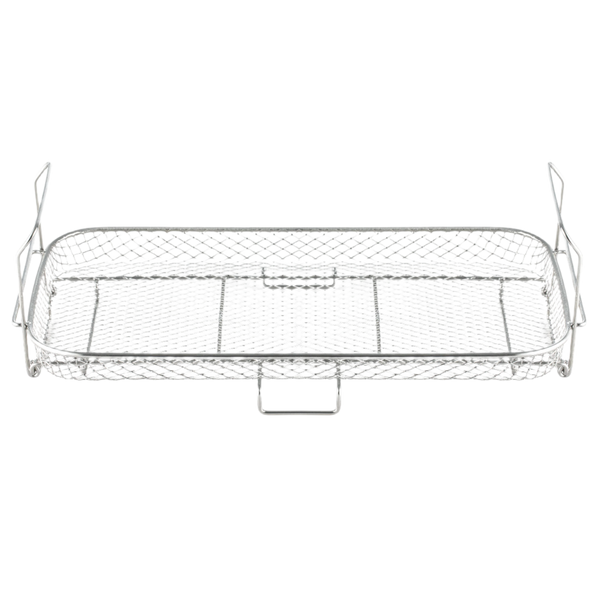 Cosori DualBlaze TwinFry wire-mesh roasting rack with both lifting handles raised