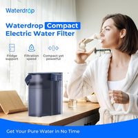 WaterDrop WD-ED02B Compact Electric Pitcher for Fridge - Reverse Osmosis Accessories- RIBI Malta 