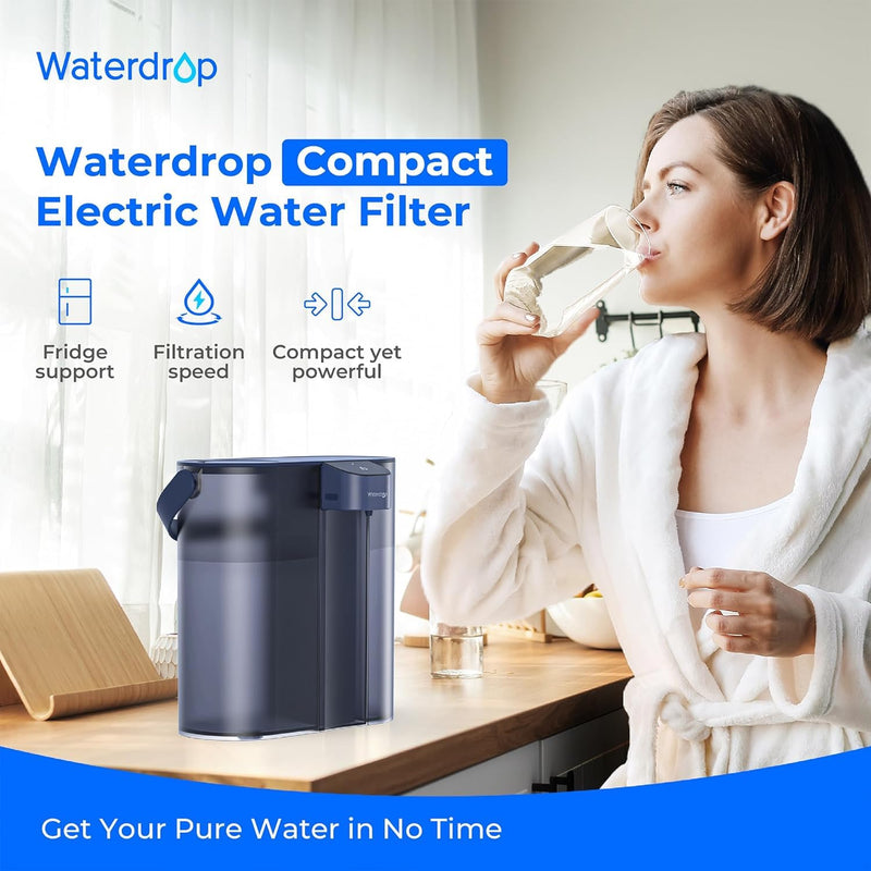 WaterDrop WD-ED02B Compact Electric Pitcher for Fridge