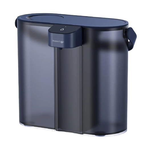 Dark blue Waterdrop WD-ED02B electric filter pitcher with front dispensing spout and carry handle