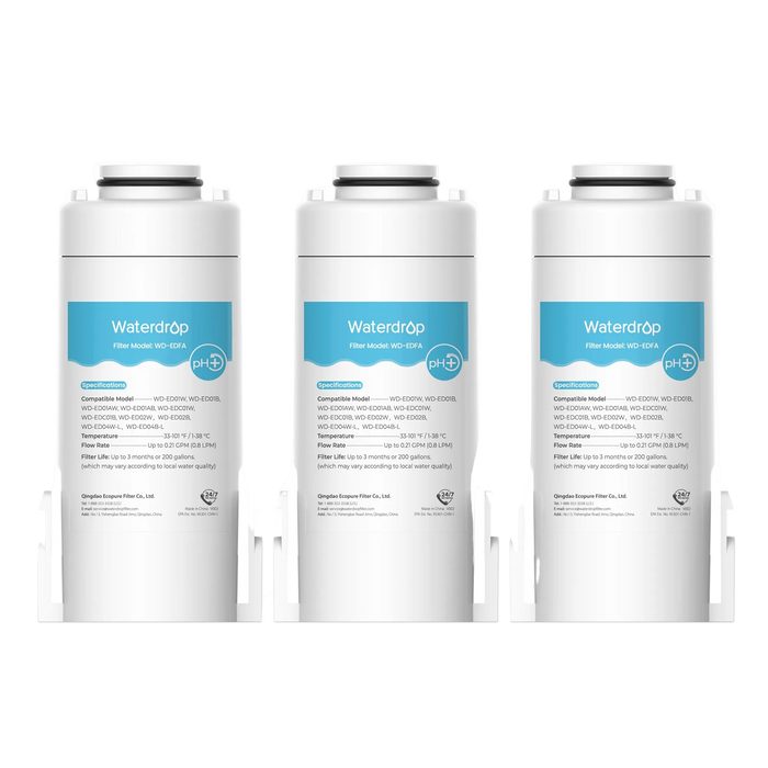Waterdrop WD-EDFA-3 Alkaline Replacement Filter for the Waterdrop ED-02 Pitcher (3 Pack) - Reverse Osmosis Filters- RIBI Malta 
