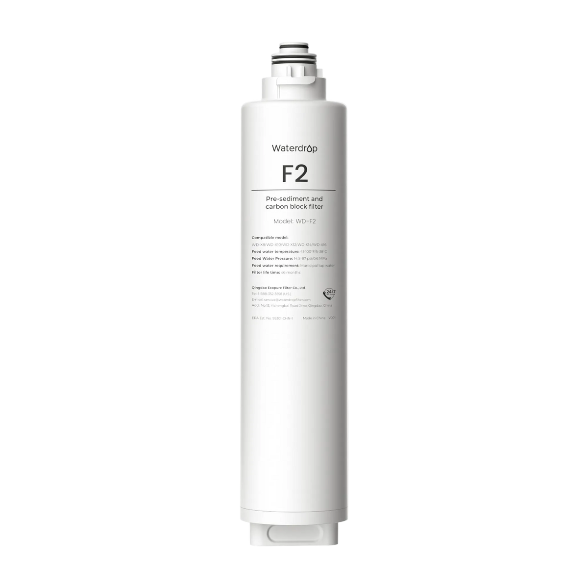 WD-F2 filter for Waterdrop X8 & W8 WAN Tankless Reverse Osmosis System - Reverse Osmosis Filters- RIBI Malta 