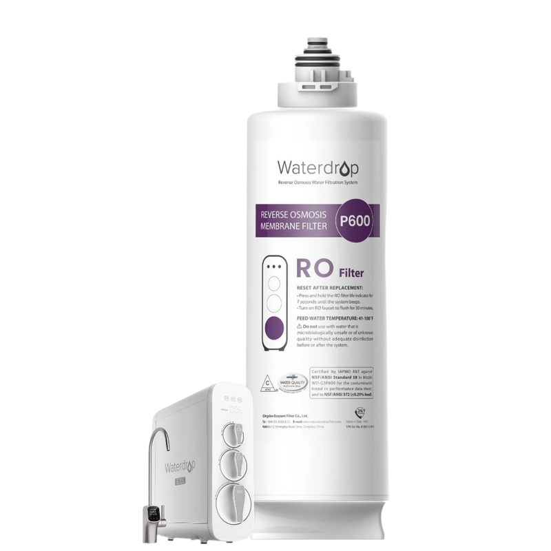 Waterdrop WD-G3P600-RO replacement membrane filter with inset of the compatible G3P600 system