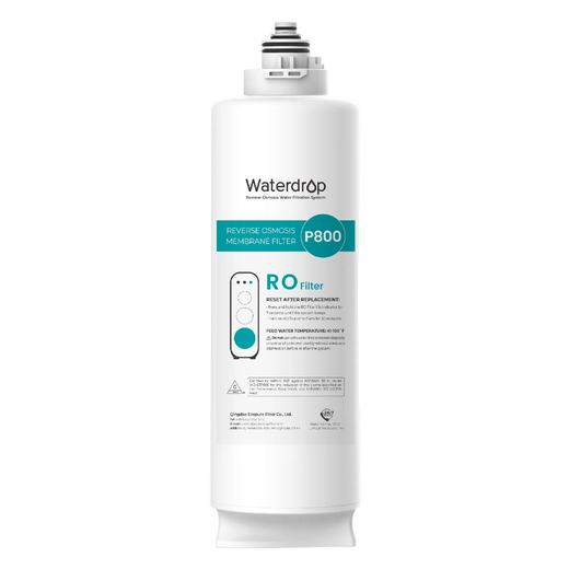 Waterdrop WD-G3P800-RO replacement reverse osmosis filter cartridge with turquoise P800 label.