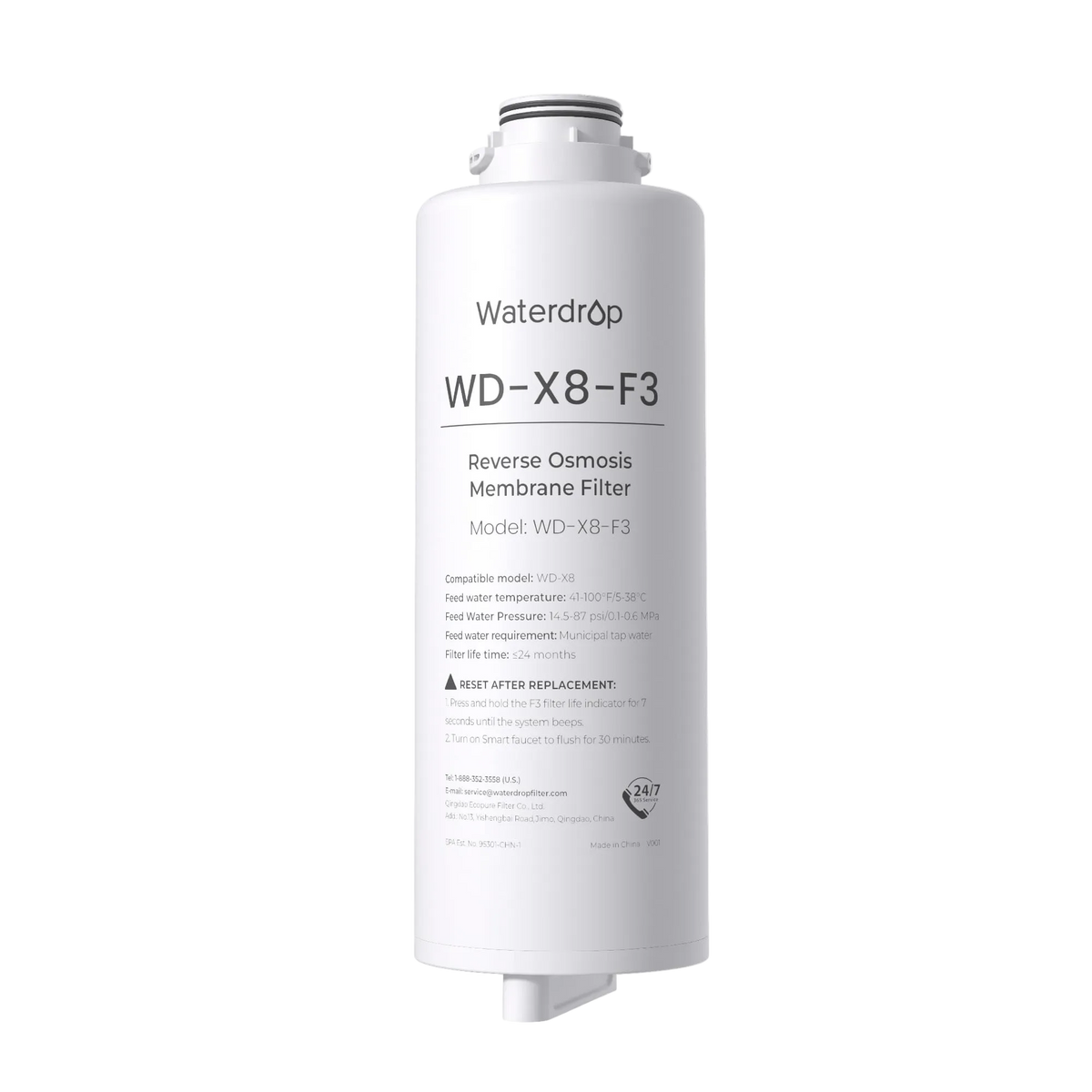 WD-X8-F3 filter for Waterdrop X8 & W8 WAN Tankless Reverse Osmosis System - Reverse Osmosis Filters- RIBI Malta 