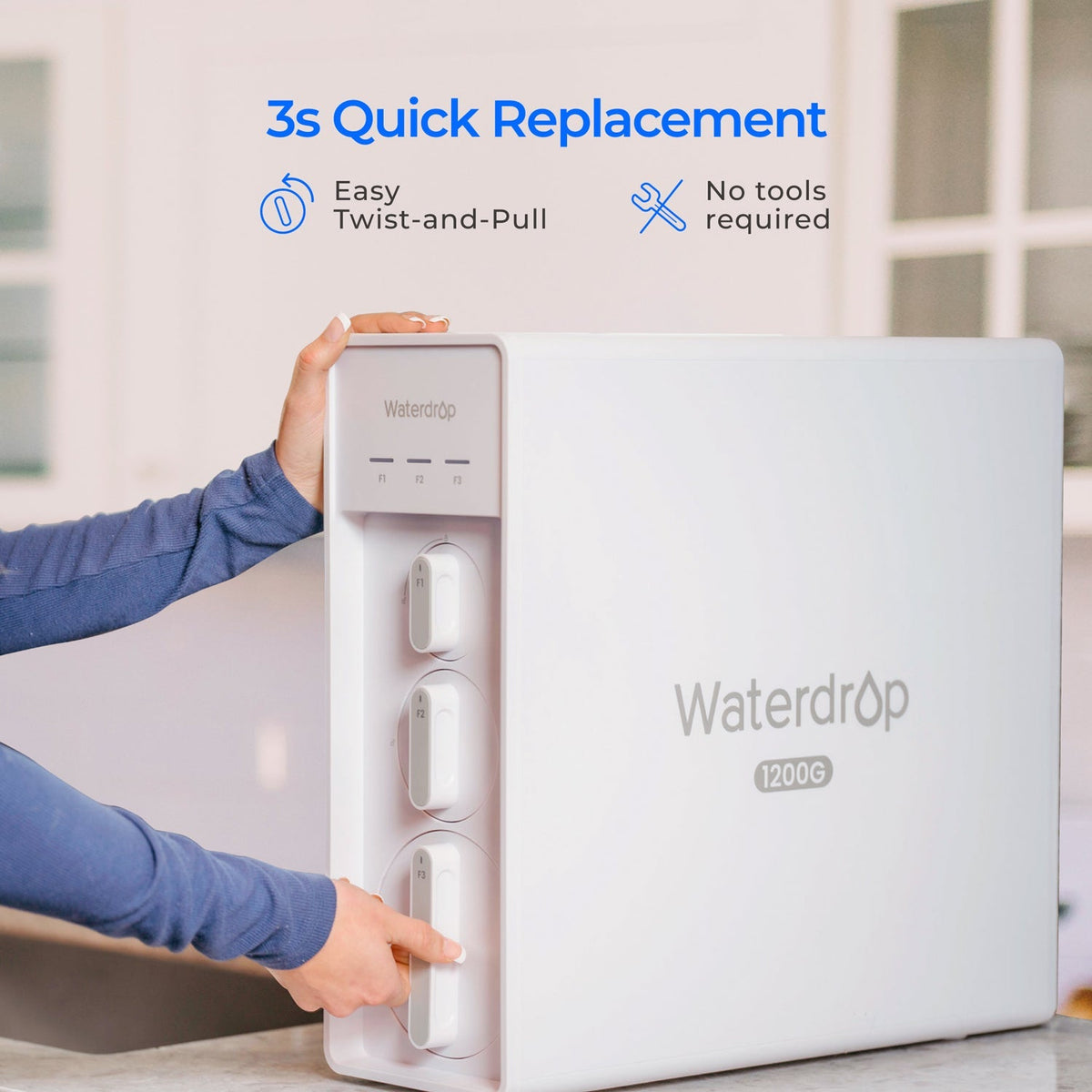 Waterdrop X12-F3 filter compatibility and service life