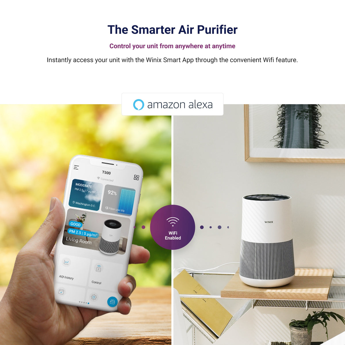 Winix T500 (50m2) WiFi Air Purifier