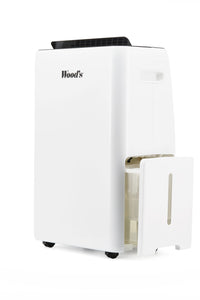 White dehumidifier with 'Wood's' branding on a white background