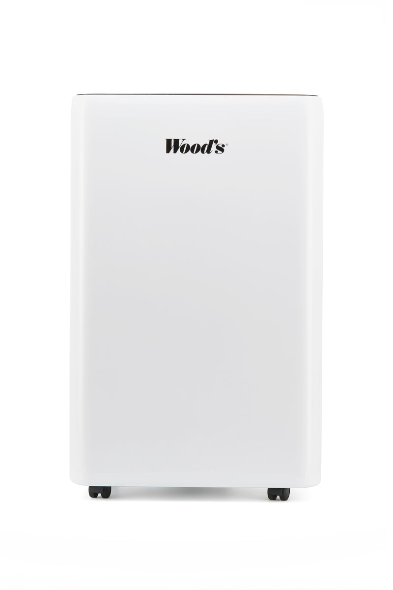 White amplifier with 'Wood's' branding on a white background