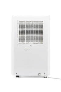 White portable air conditioner on a white background