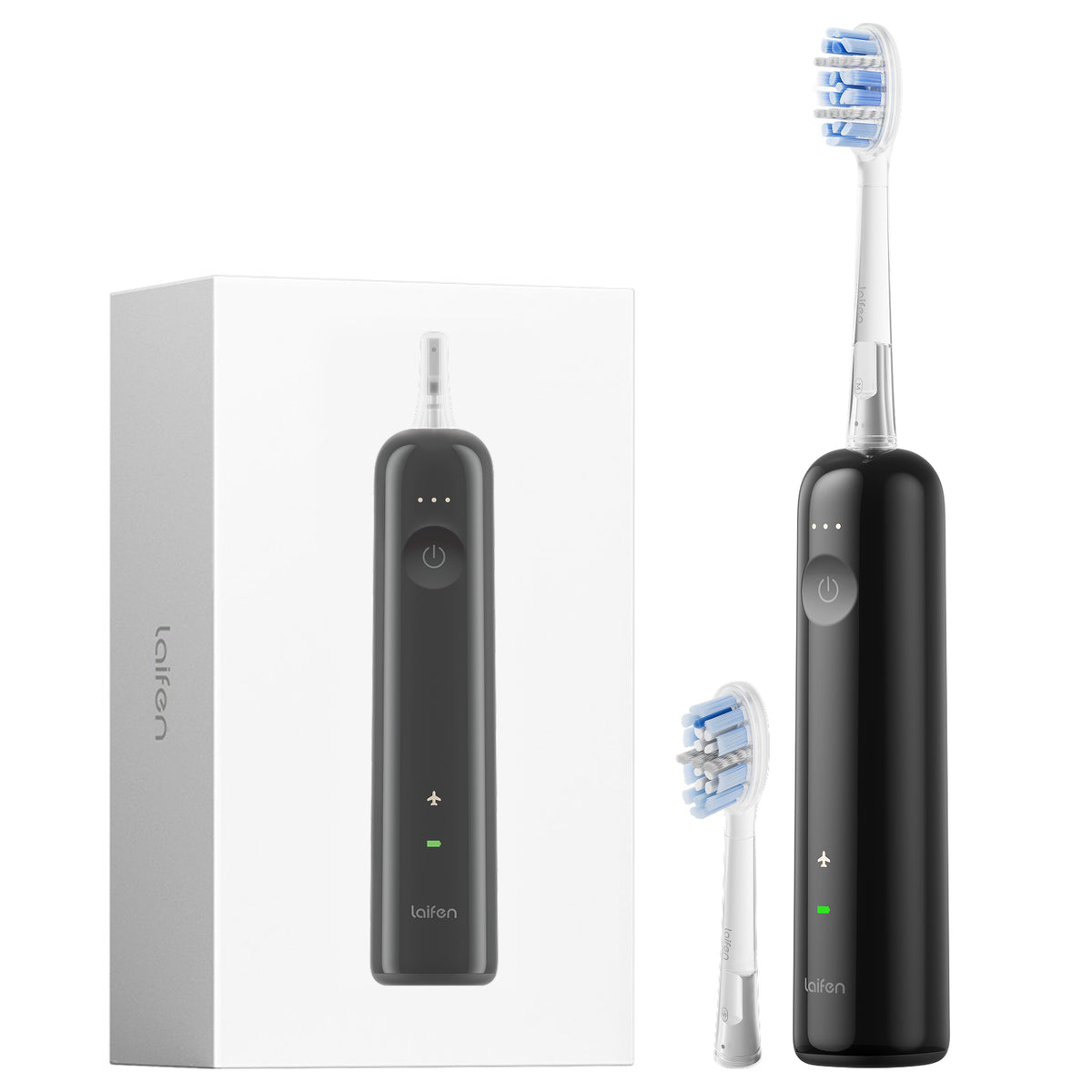 Laifen Wave Pro electric toothbrush in black – with retail box and additional brush head