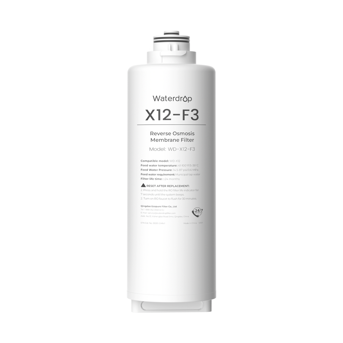 Waterdrop WD-X12-F3 replacement filter for X12 reverse osmosis systems