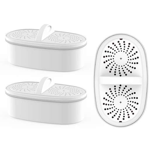 Three white Waterdrop WD-PF01A replacement water filter cartridges for the PT-05B pitcher.