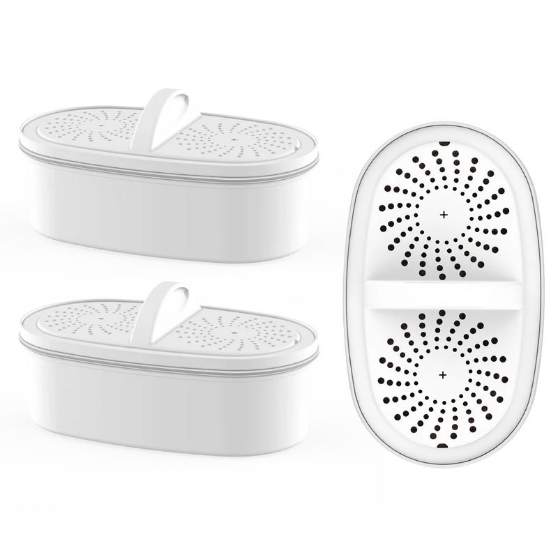 Three white Waterdrop WD-PF01A replacement water filter cartridges for the PT-05B pitcher.