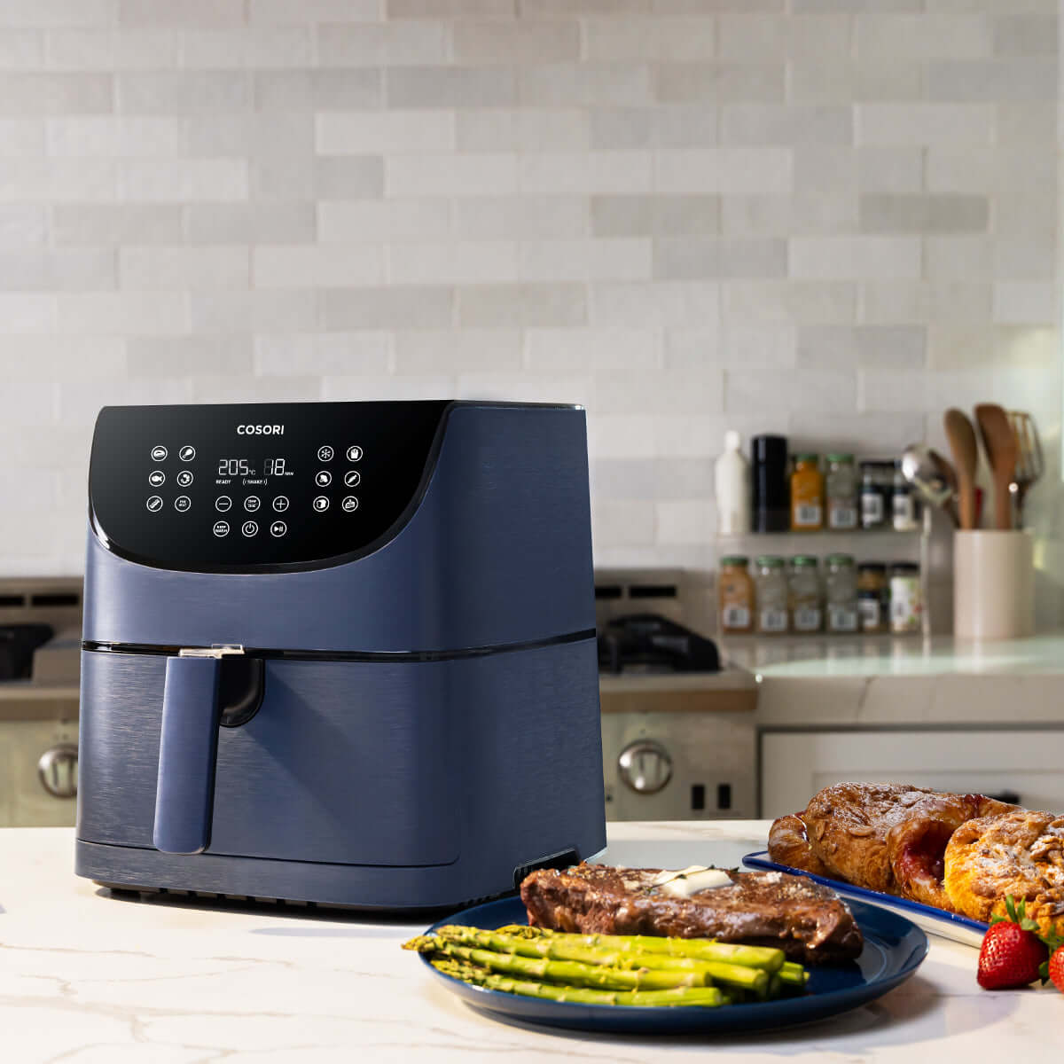 Cosori 5.5Ltr Premium Air Fryer CP158 Blue - Air Fryers- RIBI Malta 