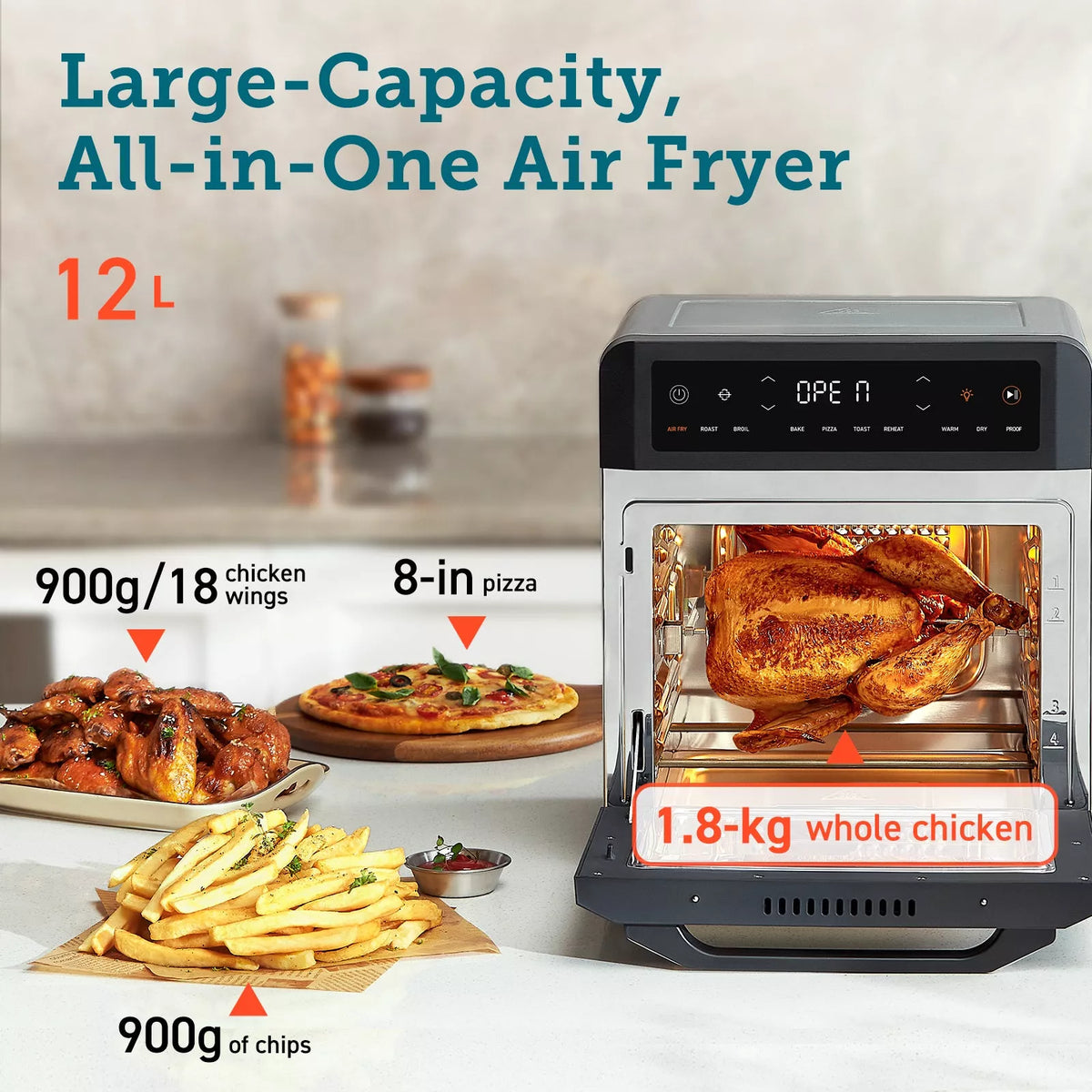 Cosori 12Ltr Multi-Function Air Fryer - Dehydrator - Mini Oven- Toaster CAF-R121 - - RIBI Malta 