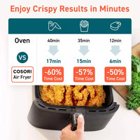 Cosori 5.5Ltr Premium Air Fryer CP158 Black - Air Fryers- RIBI Malta 