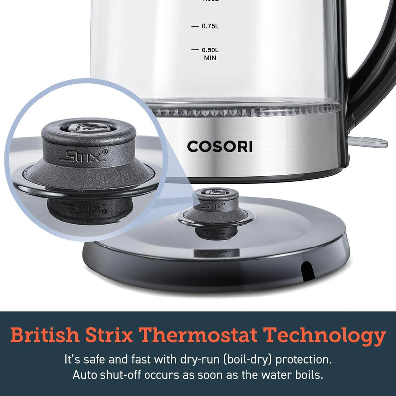 Cosori CO151 Electric Glass Kettle - RIBI Malta