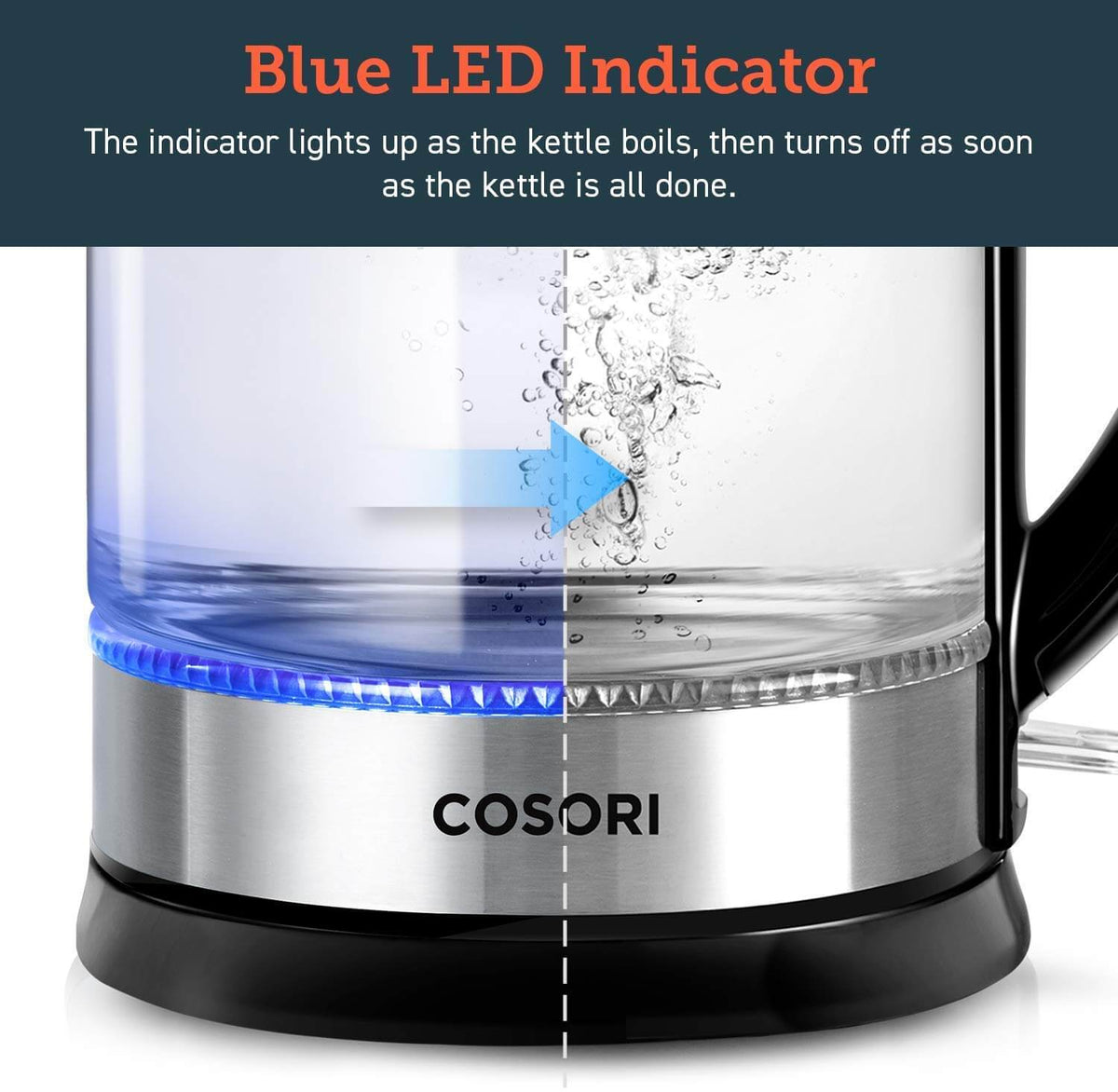 Cosori CO151 Electric Glass Kettle - RIBI Malta